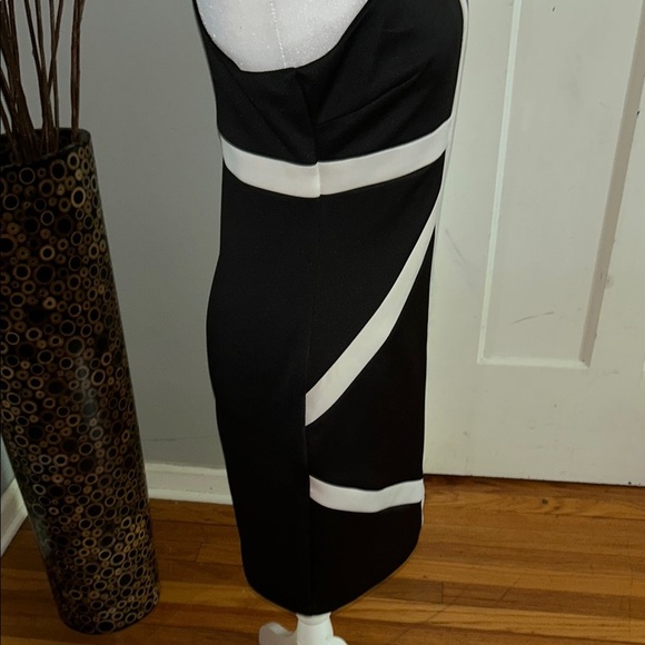 Bisou Bisou Black and White Halter Sheath Mini Dress - Picture 5 of 8